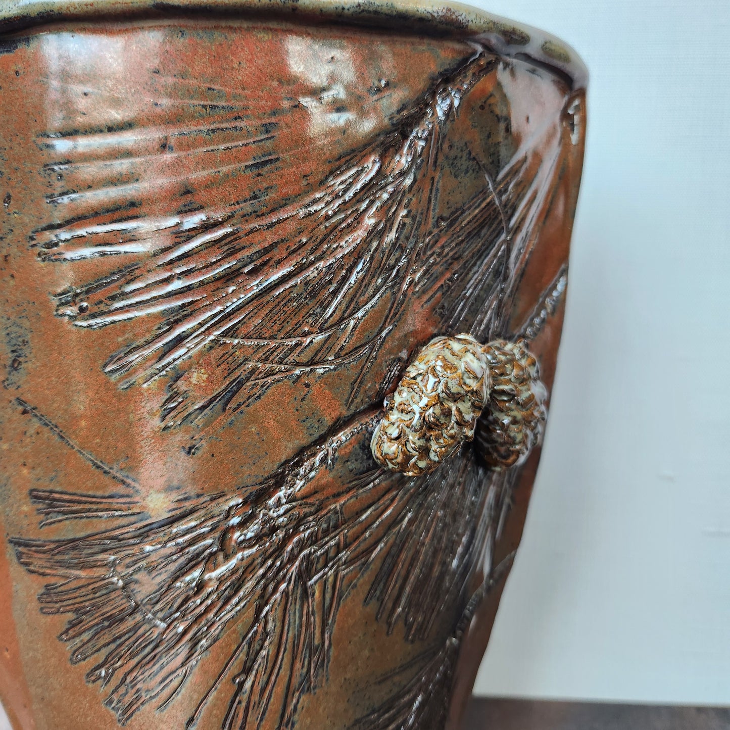 Oval Pine Vase by Jan Toscano