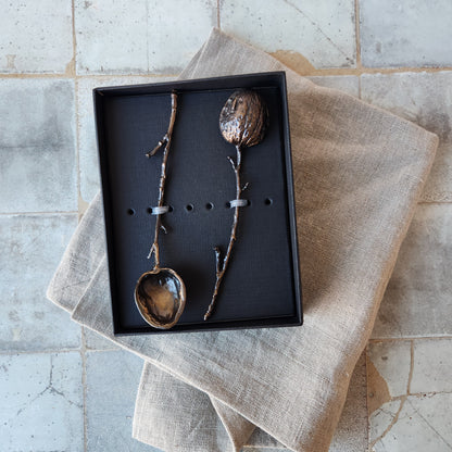 Walnut Spoon Set By Michael Michaud