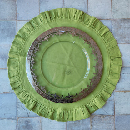 Vetro Platinum Charger by Arte Italica & Crown Linen Designs