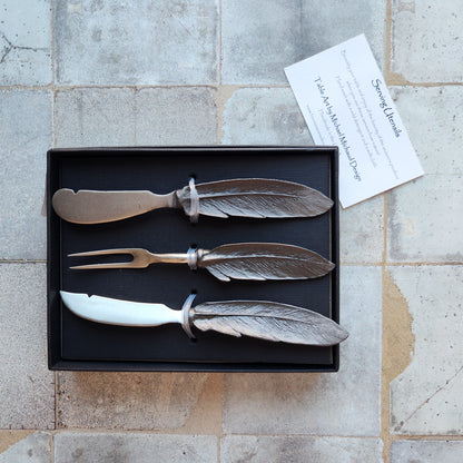 Feather Hostess Set by Michael Michaud