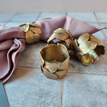 Bay Leaf Napkin Rings By Michael Michaud (Set of 4)