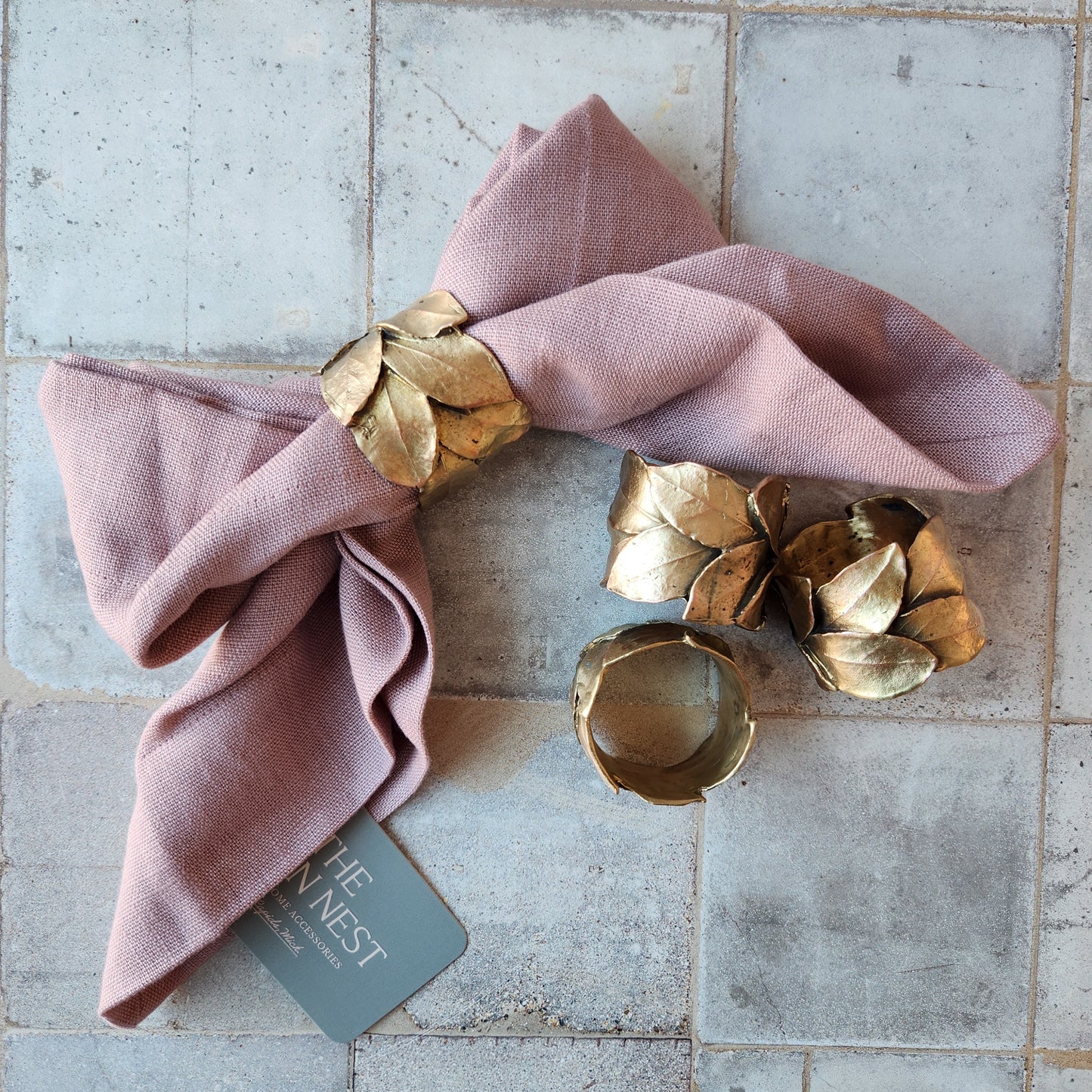 Bay Leaf Napkin Rings By Michael Michaud (Set of 4)