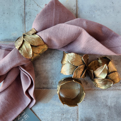Bay Leaf Napkin Rings By Michael Michaud (Set of 4)