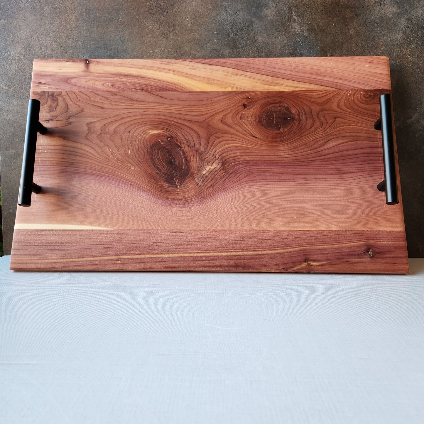 Red Cedar Serving Tray by Rhino Woodworking