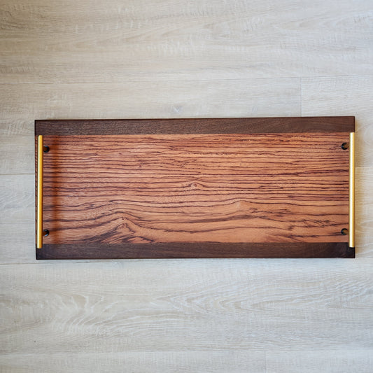 Zebra Wood Serving Tray by Rhino Woodworking