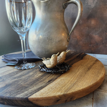 Lazy Susan in Maple and Walnut by Rhino Woodworking
