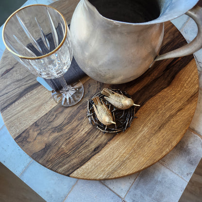 Lazy Susan in Maple and Walnut by Rhino Woodworking