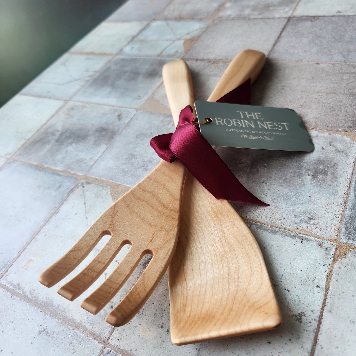 12" Servers - Bee's Oil Finish by Holland Bowl Mill