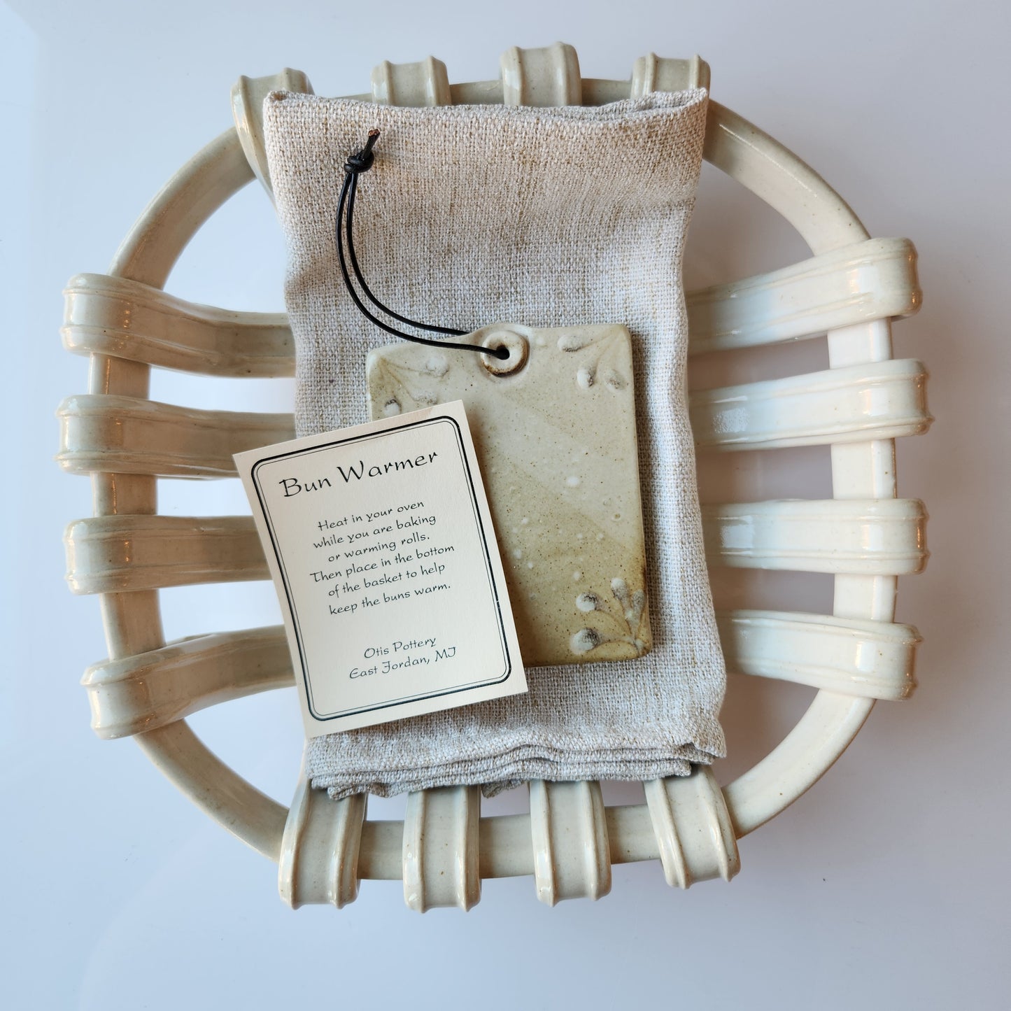 Bun Basket and Warmer by Otis Pottery