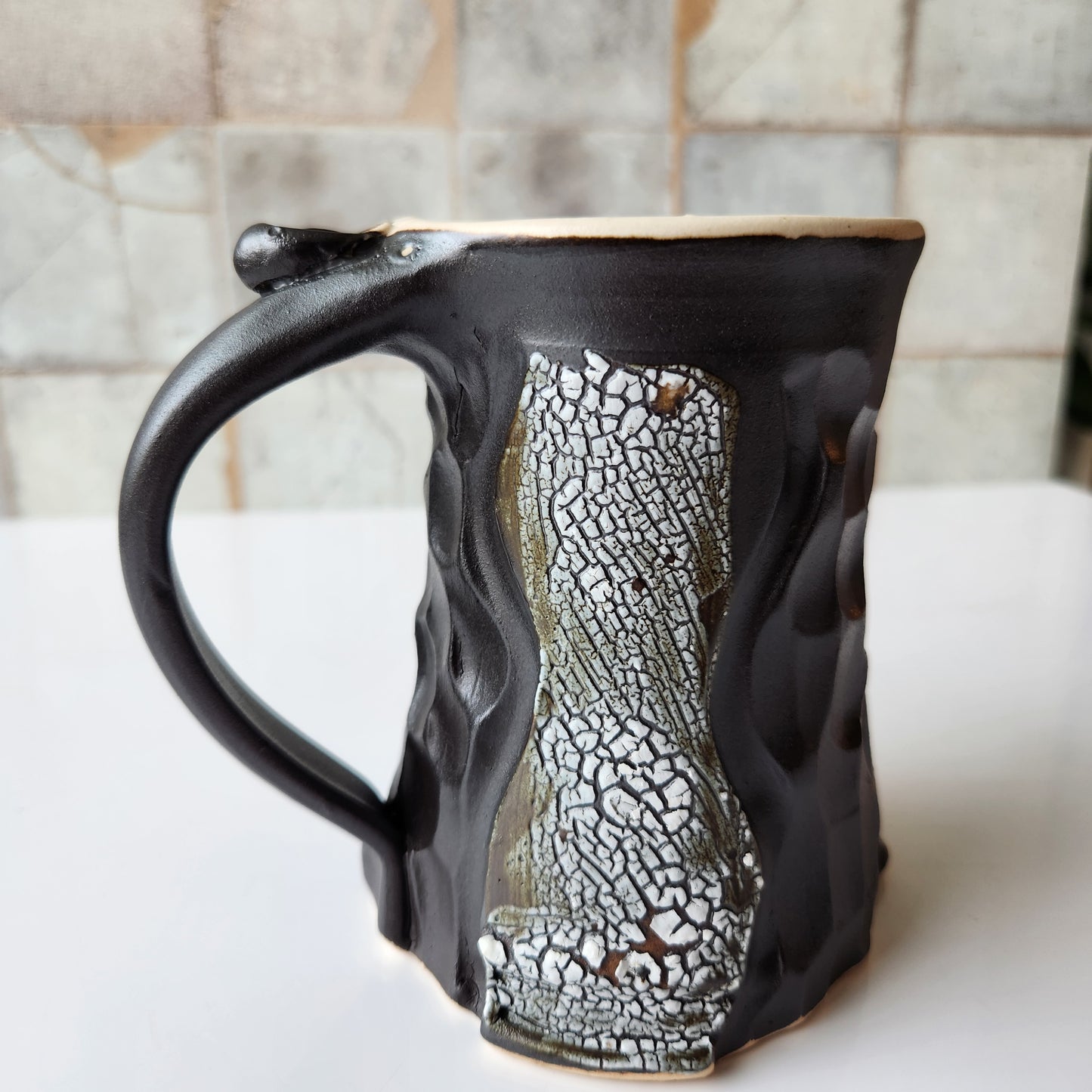 Carved Mug by Otis Pottery