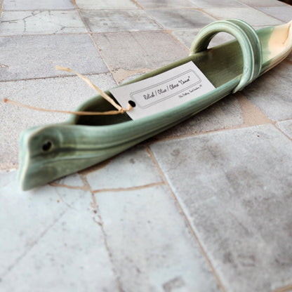 Small Relish, Olive, and Cheese Canoes by Otis Pottery