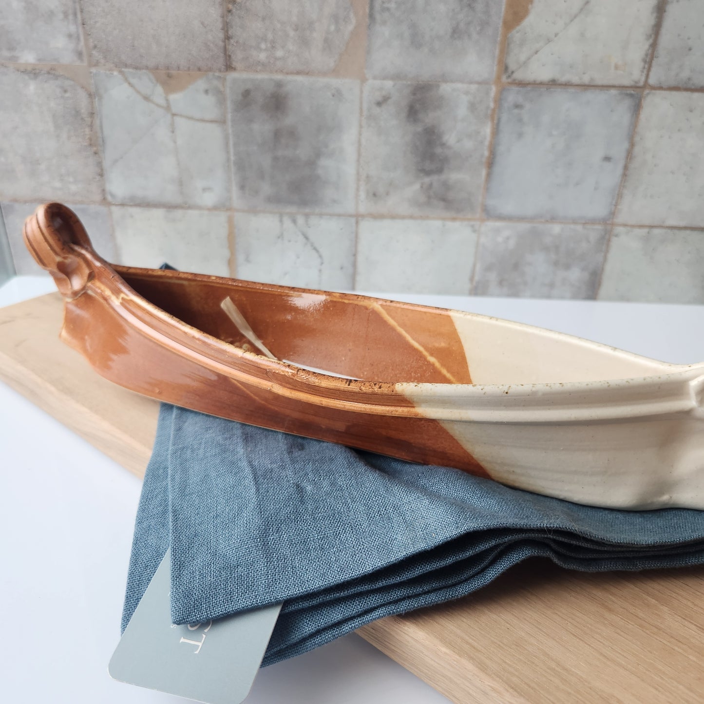 Relish, Olive, or Cheese "Canoe" by Otis Pottery