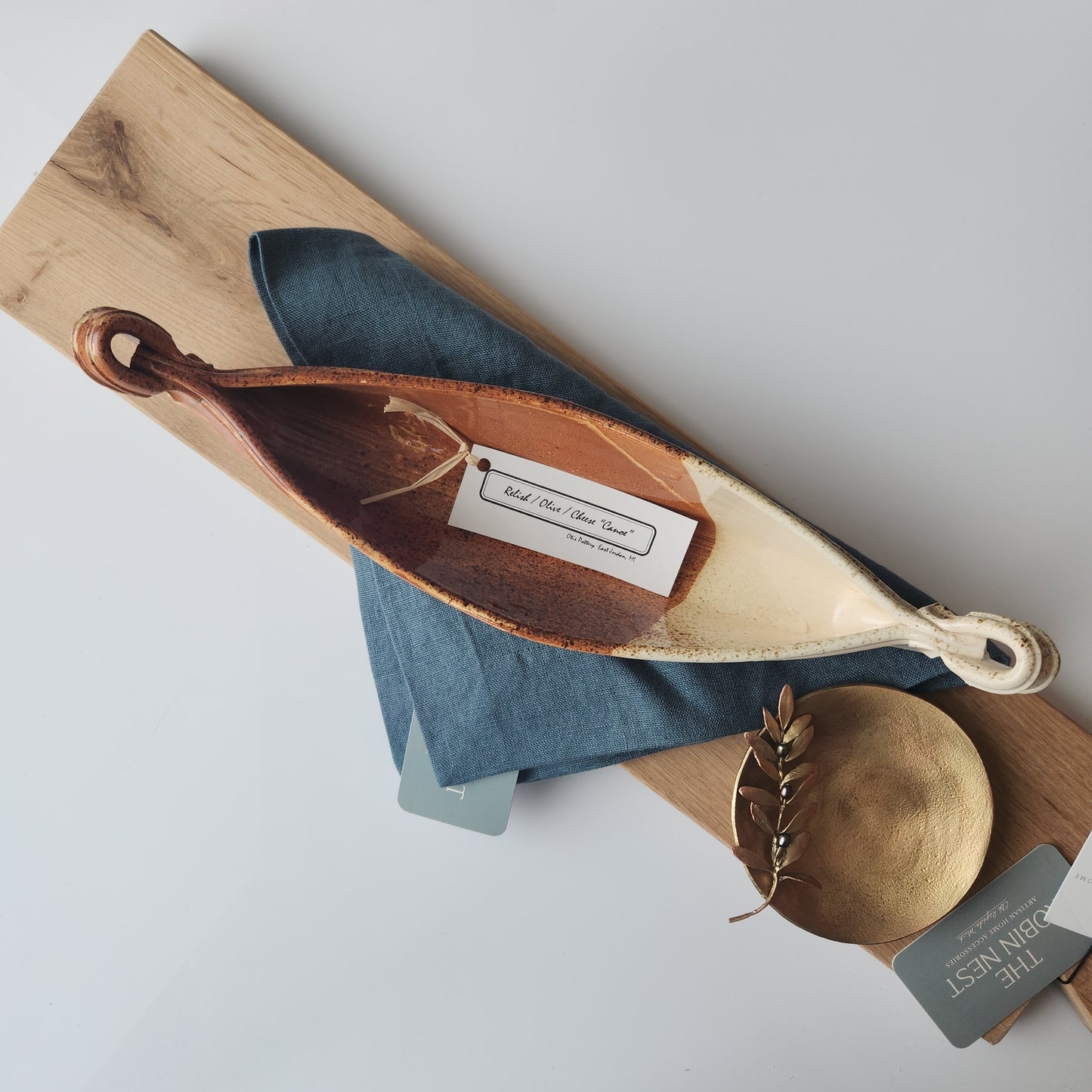 Relish, Olive, or Cheese "Canoe" by Otis Pottery