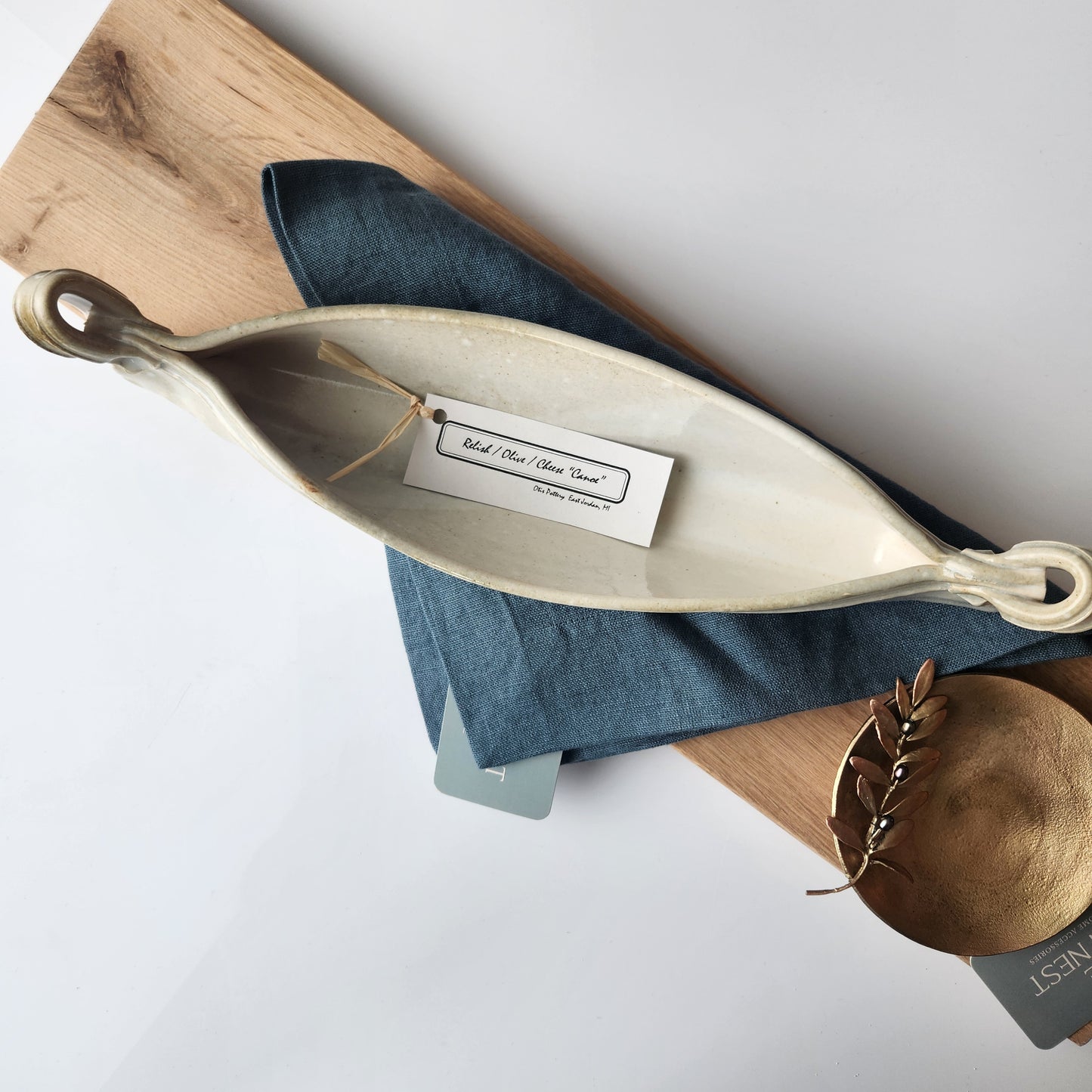 Relish, Olive, or Cheese "Canoe" by Otis Pottery