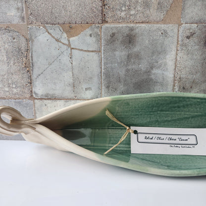 Relish, Olive, or Cheese "Canoe" by Otis Pottery