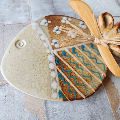 Fish Cheese Plate by Otis Pottery