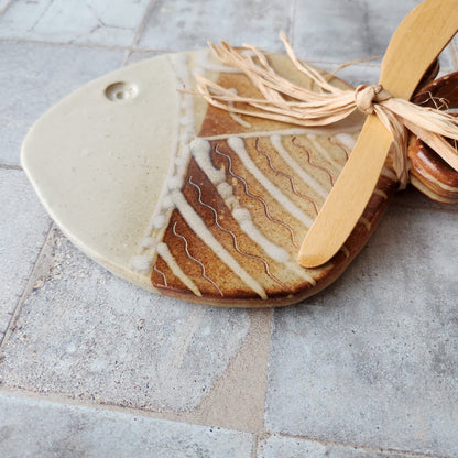 Fish Cheese Plate by Otis Pottery