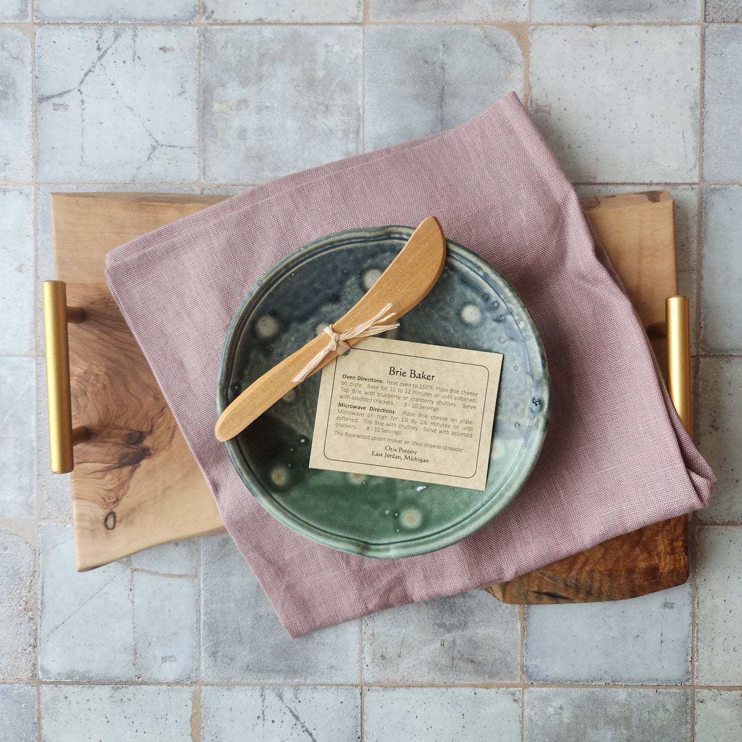 Brie Baker in Teal by Otis Pottery