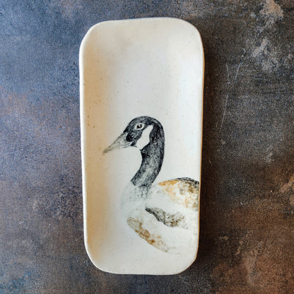 Extra Small Canadian Goose Dish by Jan Toscano