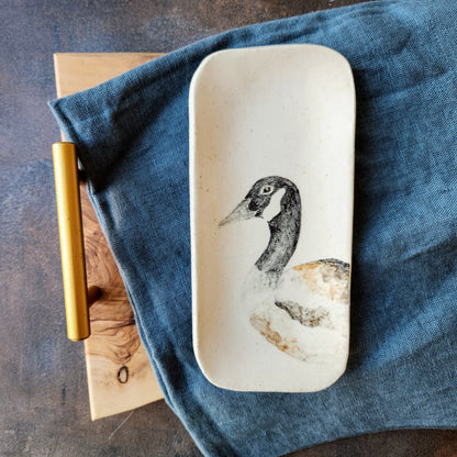 Extra Small Canadian Goose Dish by Jan Toscano
