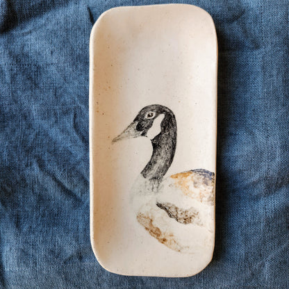Extra Small Canadian Goose Dish by Jan Toscano