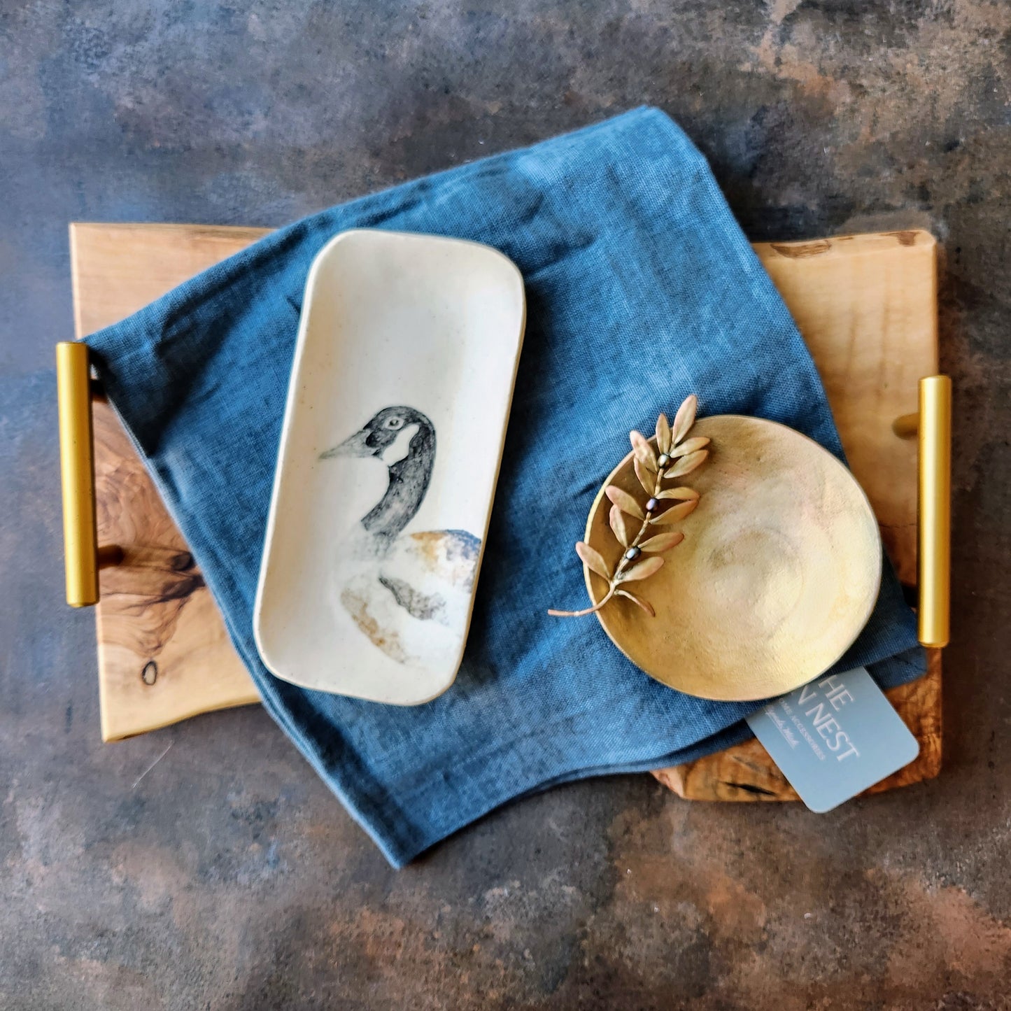 Extra Small Canadian Goose Dish by Jan Toscano