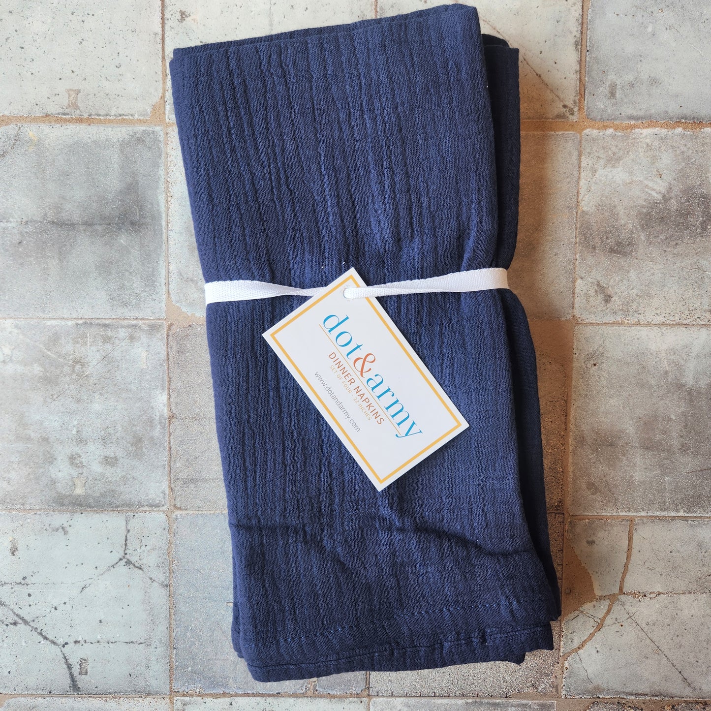 Crinkle Cloth Napkins, Set of Four by Dot & Army