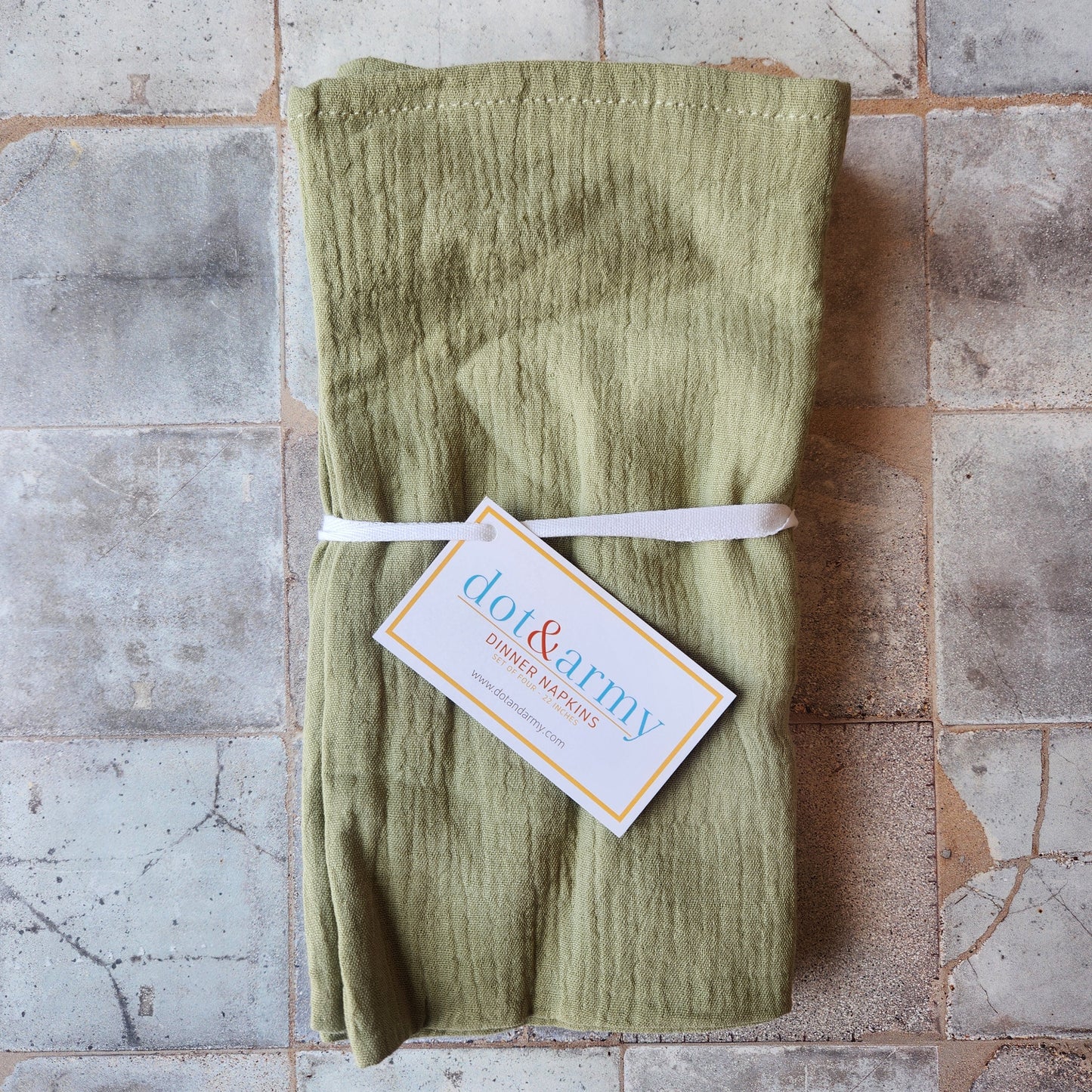 Crinkle Cloth Napkins, Set of Four by Dot & Army