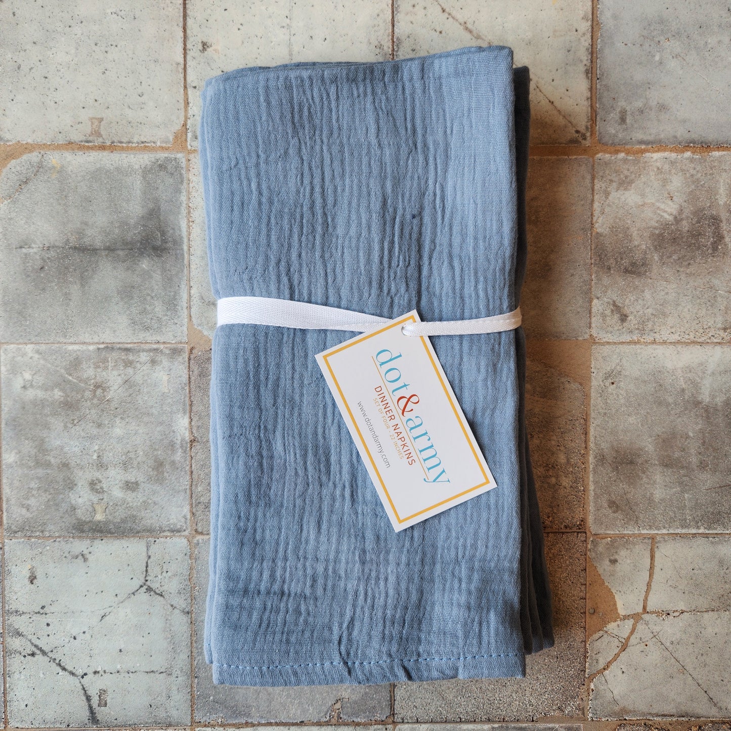 Crinkle Cloth Napkins, Set of Four by Dot & Army