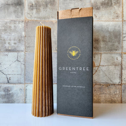 Petite Pillar Beeswax Candle by Greentree Home Candle