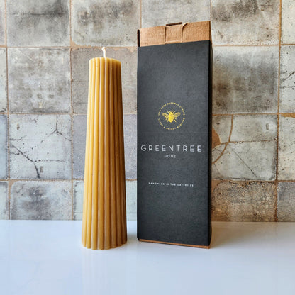 Petite Pillar Beeswax Candle by Greentree Home Candle