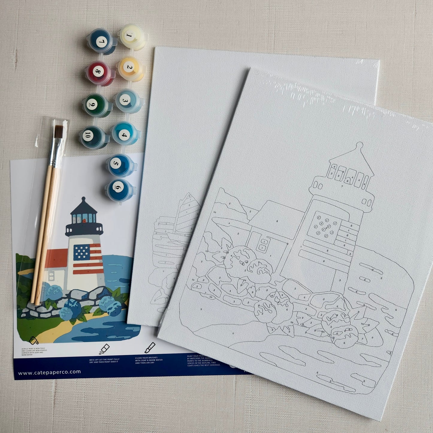 East Coast Lighthouse Painting Kit by Cate Paper Co.