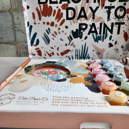 Zinna Blooms Painting Kit by Cate Paper Co.
