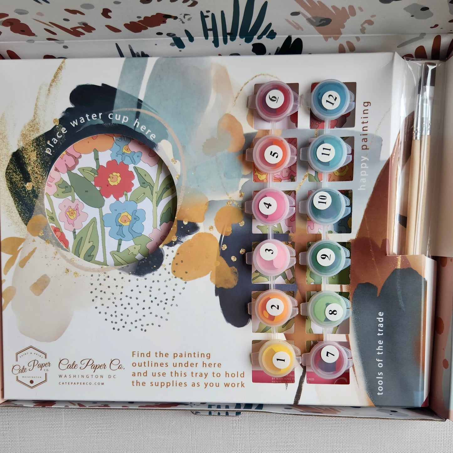 Zinna Blooms Painting Kit by Cate Paper Co.