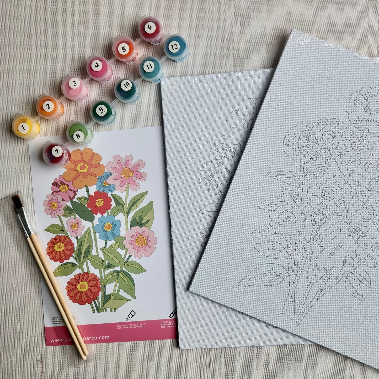Zinna Blooms Painting Kit by Cate Paper Co.
