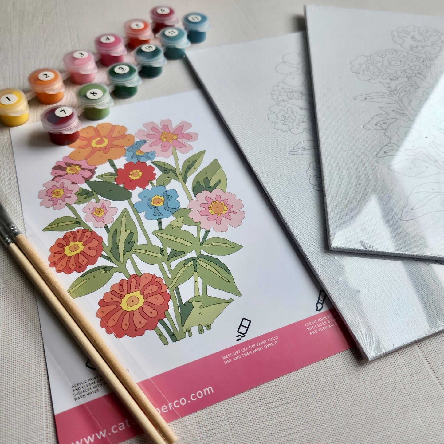 Zinna Blooms Painting Kit by Cate Paper Co.