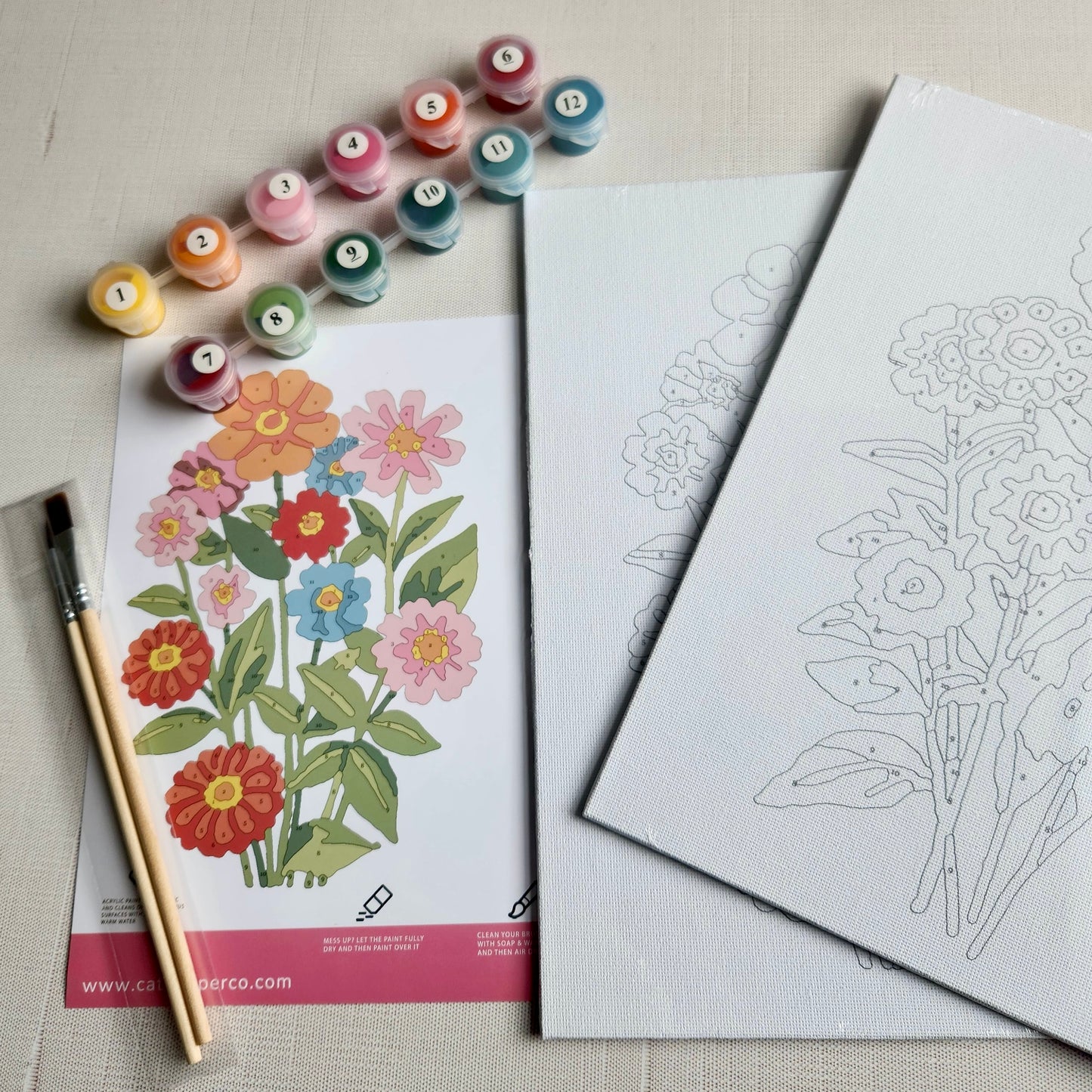 Zinna Blooms Painting Kit by Cate Paper Co.