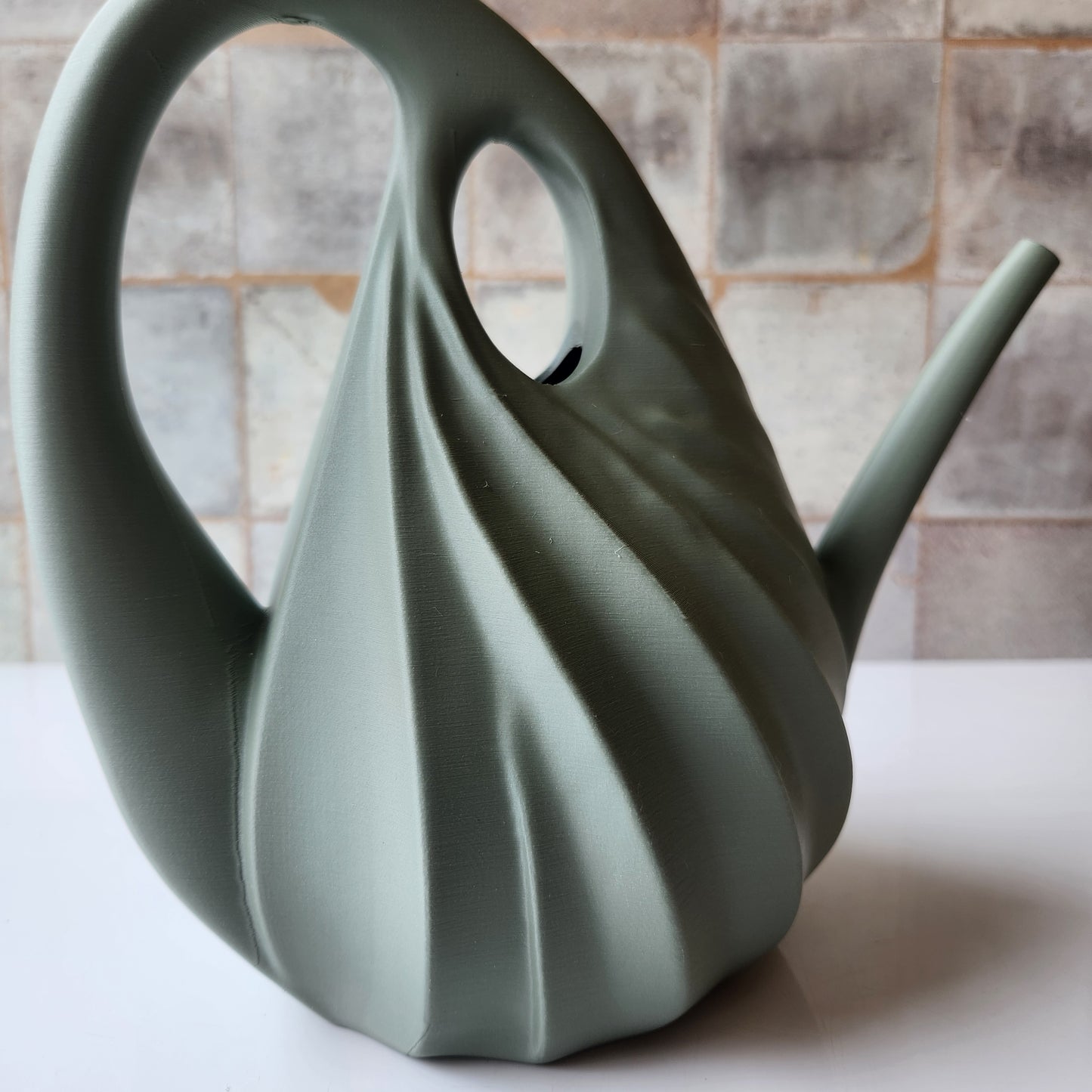 Small Swirl Watering Can by Modernized Pottery