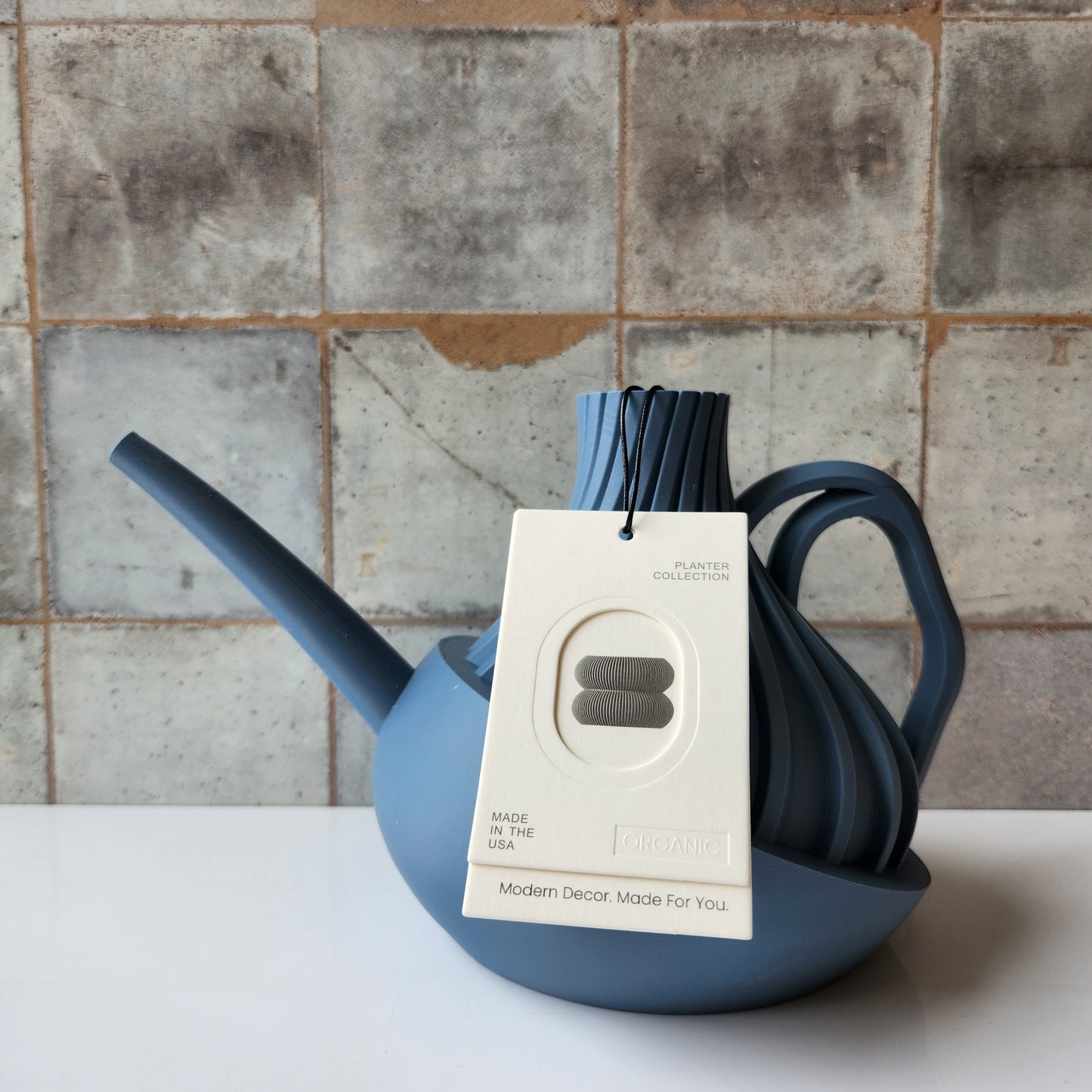 Small Revolve Watering Can in Blue by Modernized Pottery
