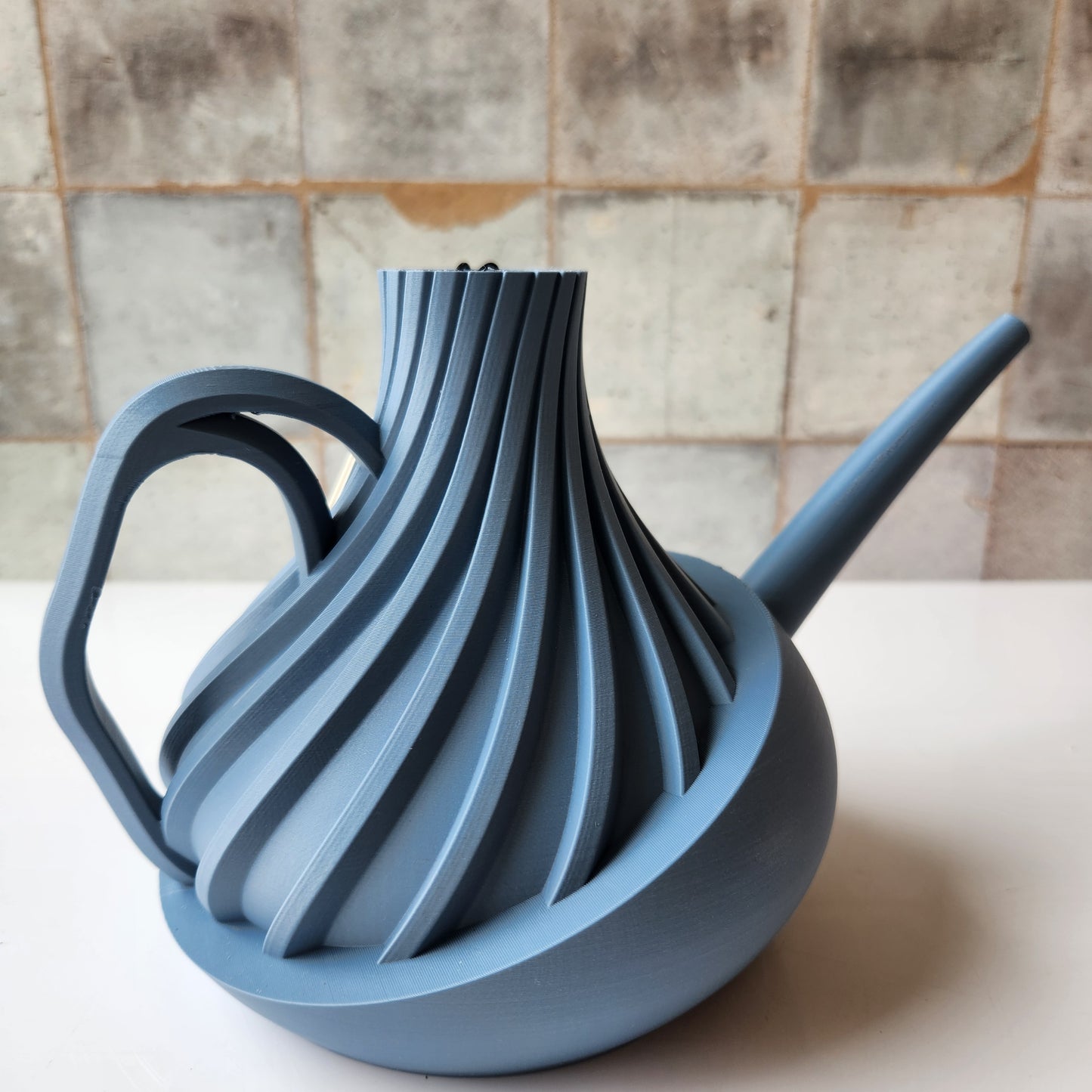Small Revolve Watering Can in Blue by Modernized Pottery