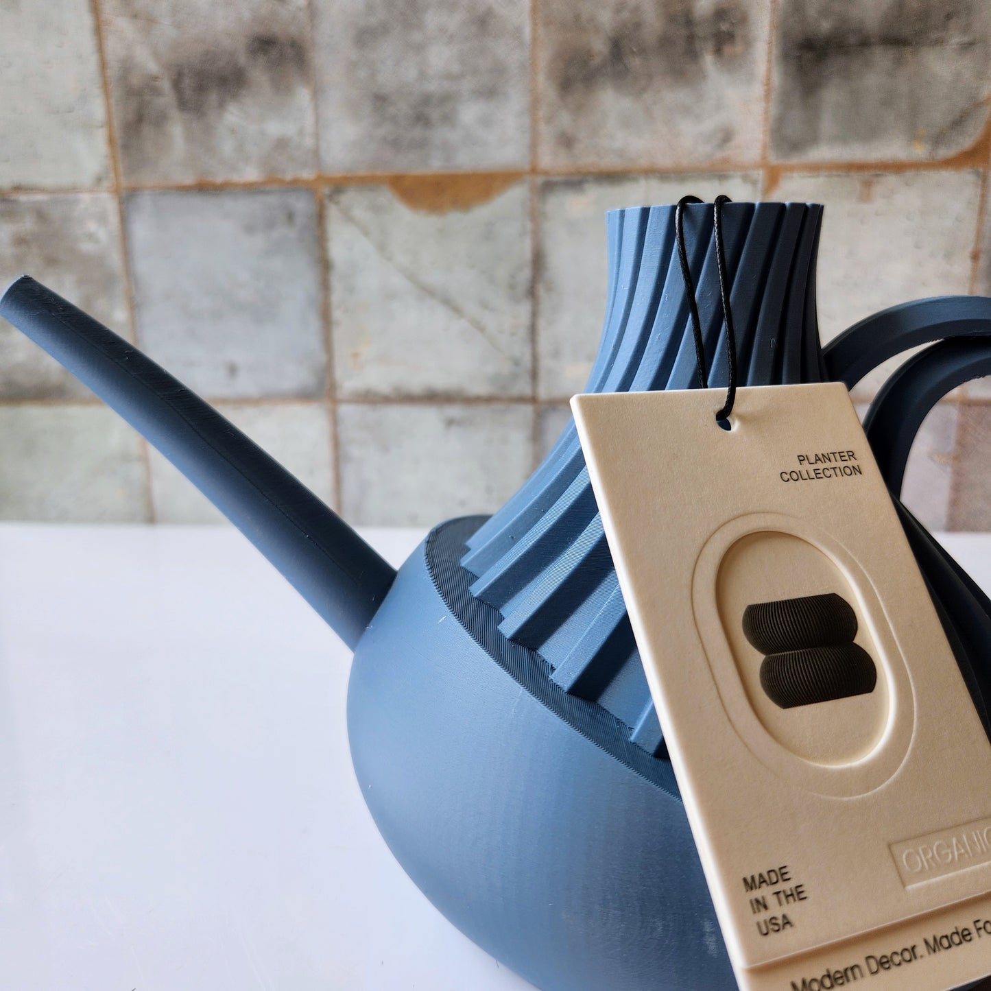 Small Revolve Watering Can in Blue by Modernized Pottery