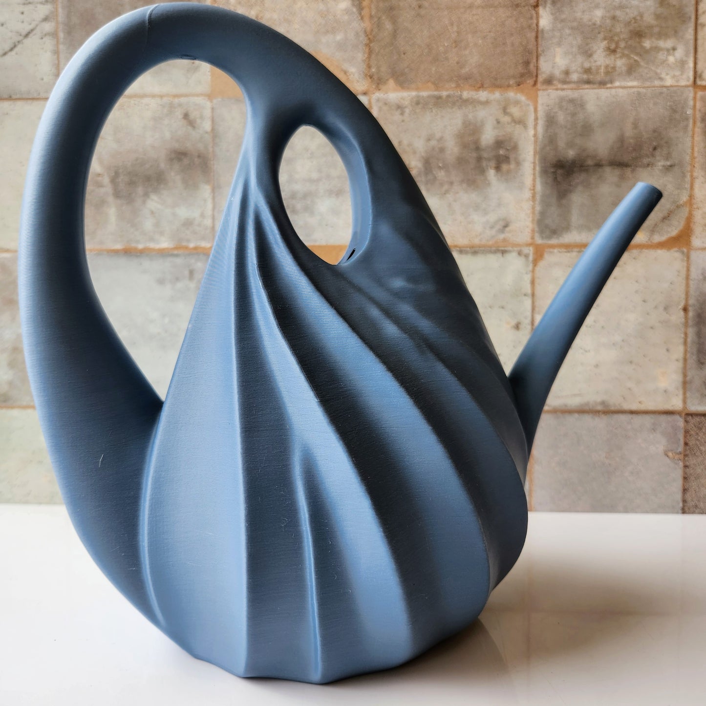 Swirl Watering Can in Blue by Modernized Pottery