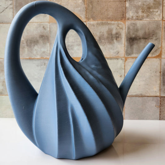 Swirl Watering Can in Blue by Modernized Pottery