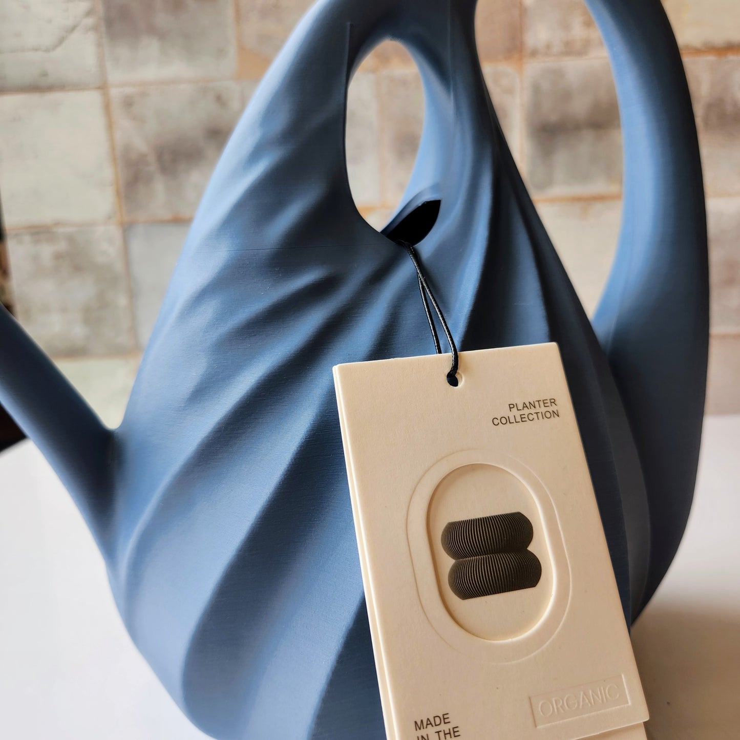 Swirl Watering Can in Blue by Modernized Pottery