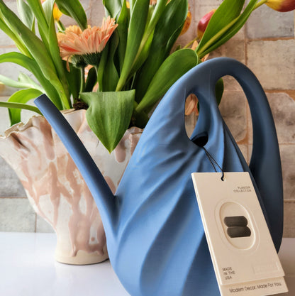 Swirl Watering Can in Blue by Modernized Pottery