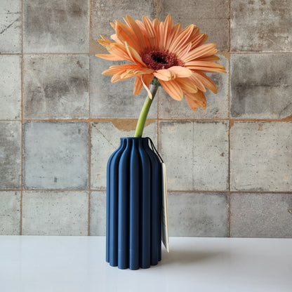 Small Pillar Vase in Navy Blue by Modernized Pottery