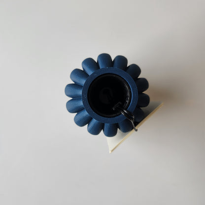 Small Pillar Vase in Navy Blue by Modernized Pottery