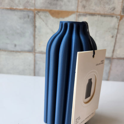 Small Pillar Vase in Navy Blue by Modernized Pottery
