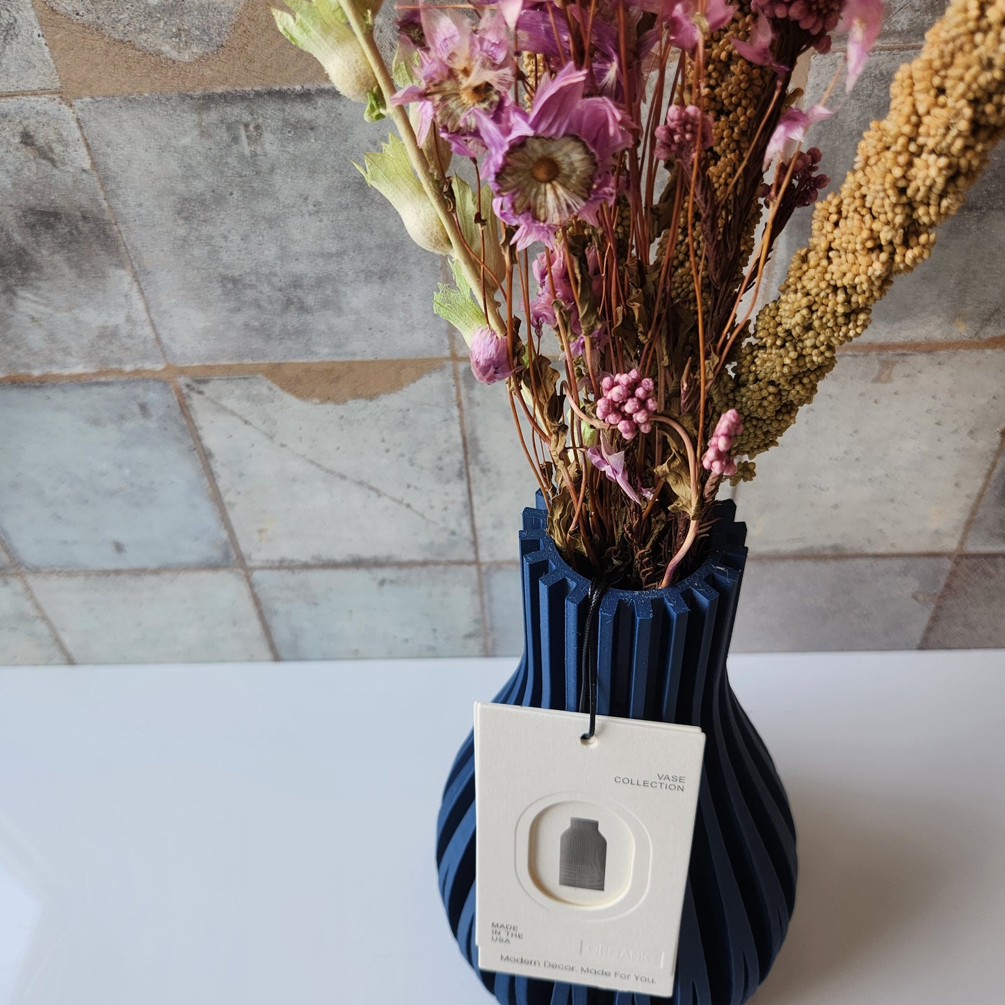 Small Willow Vase in Navy by Modernized Pottery