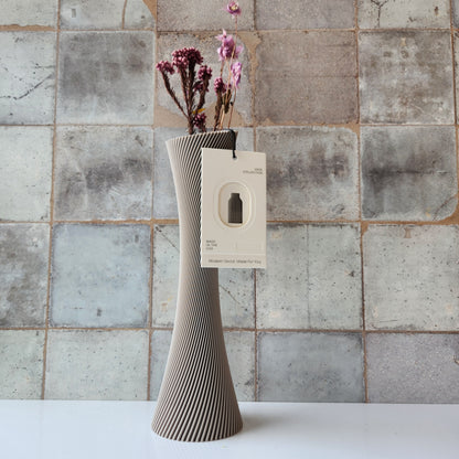 Spiral Rose Vase in Muted White by Modernized Pottery
